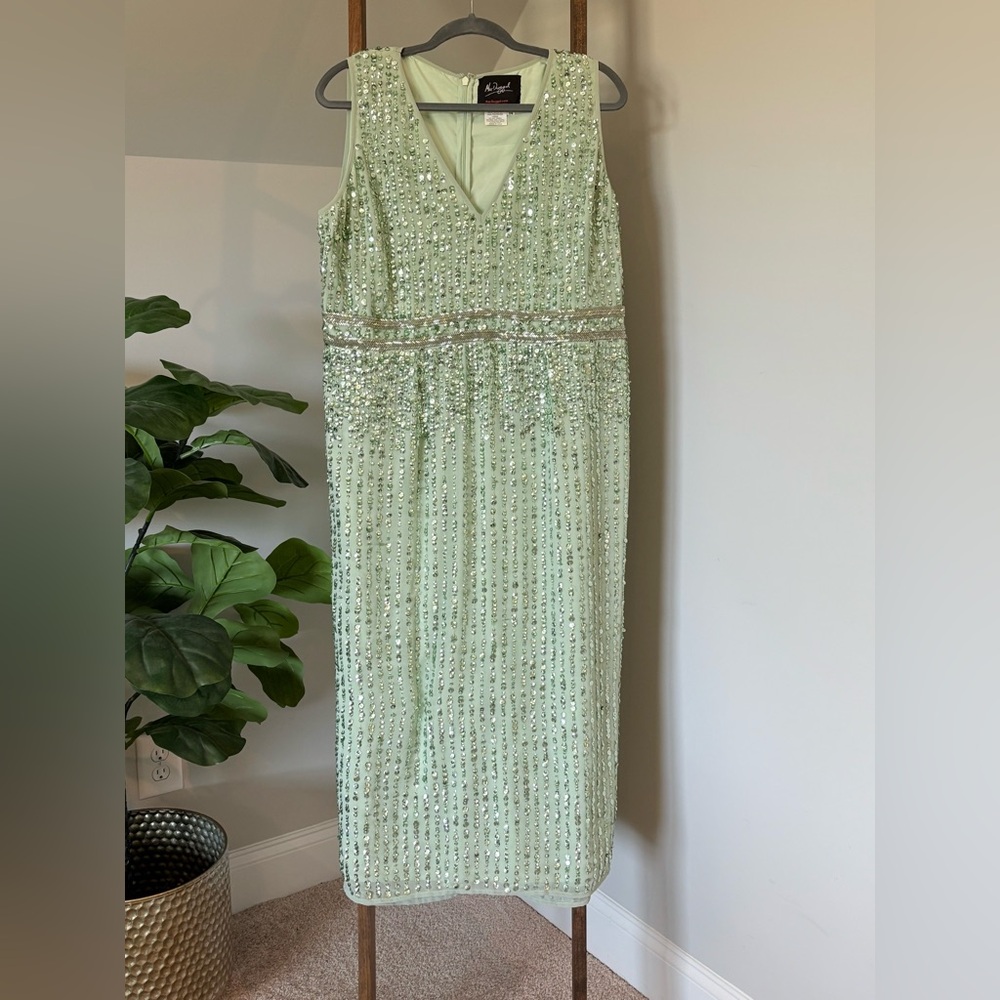 Mac Duggal Light Green Dress